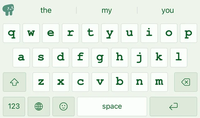 The Terminal look: green monospaced letters.